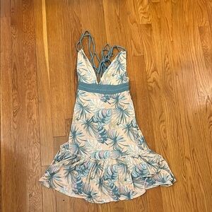 Tropical Print Strappy Dress